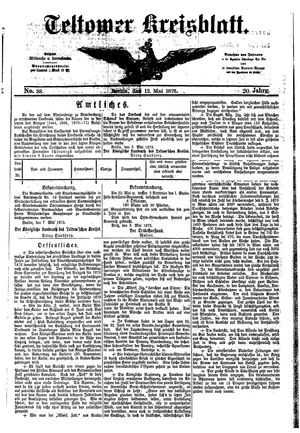 Teltower Kreisblatt vom 12.05.1875