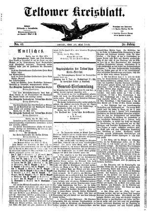 Teltower Kreisblatt vom 26.05.1875