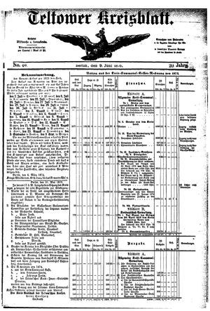 Teltower Kreisblatt vom 09.06.1875