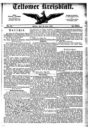 Teltower Kreisblatt on Jun 23, 1875