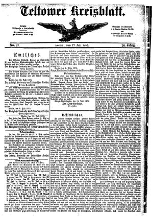 Teltower Kreisblatt vom 17.07.1875