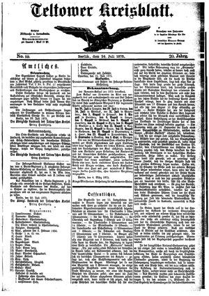 Teltower Kreisblatt on Jul 24, 1875