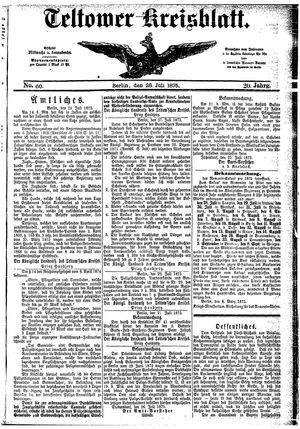 Teltower Kreisblatt on Jul 28, 1875