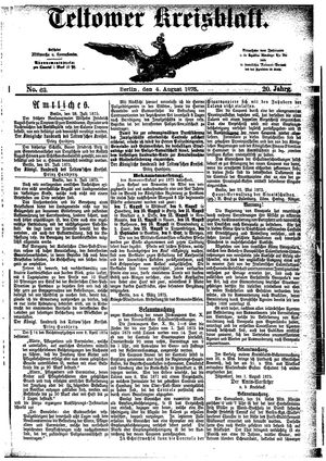 Teltower Kreisblatt vom 04.08.1875