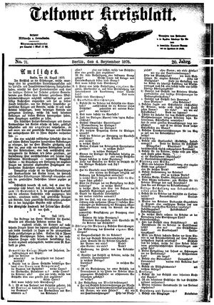 Teltower Kreisblatt vom 04.09.1875