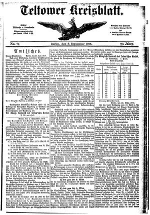 Teltower Kreisblatt vom 08.09.1875