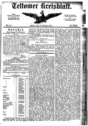 Teltower Kreisblatt vom 06.10.1875