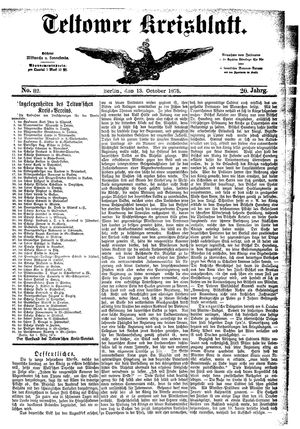 Teltower Kreisblatt vom 13.10.1875