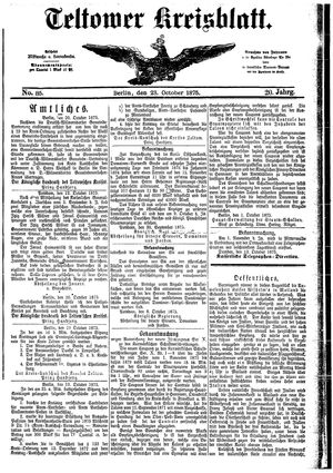 Teltower Kreisblatt on Oct 23, 1875