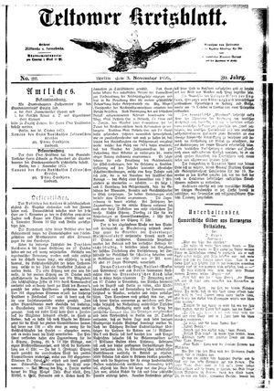 Teltower Kreisblatt vom 03.11.1875