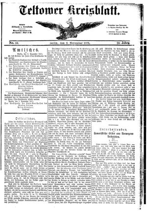 Teltower Kreisblatt vom 06.11.1875
