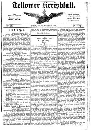 Teltower Kreisblatt on Dec 18, 1875