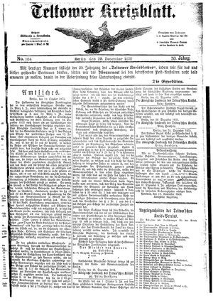 Teltower Kreisblatt vom 29.12.1875