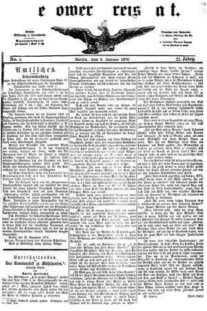 Teltower Kreisblatt vom 05.01.1876