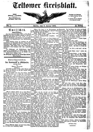 Teltower Kreisblatt vom 08.01.1876