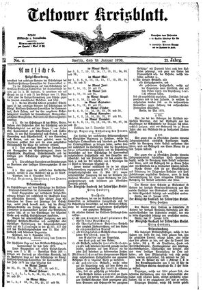 Teltower Kreisblatt vom 19.01.1876