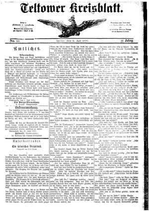 Teltower Kreisblatt vom 05.07.1876