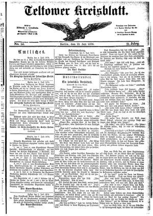 Teltower Kreisblatt vom 12.07.1876