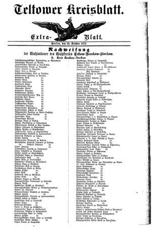 Teltower Kreisblatt vom 24.10.1876