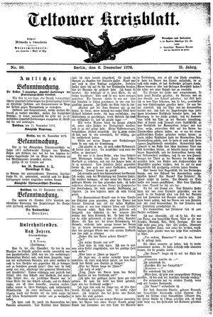 Teltower Kreisblatt vom 06.12.1876