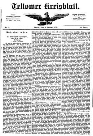 Teltower Kreisblatt vom 09.01.1878