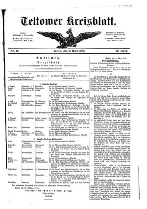 Teltower Kreisblatt vom 06.03.1878