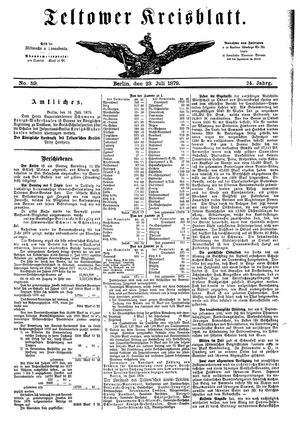 Teltower Kreisblatt on Jul 23, 1879