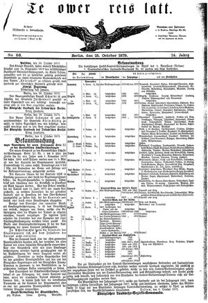 Teltower Kreisblatt vom 25.10.1879