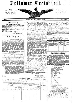Teltower Kreisblatt vom 14.01.1880
