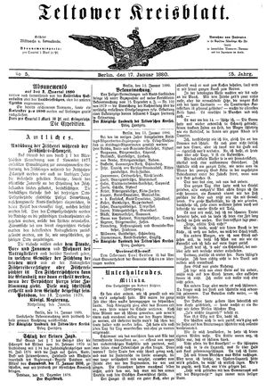 Teltower Kreisblatt vom 17.01.1880