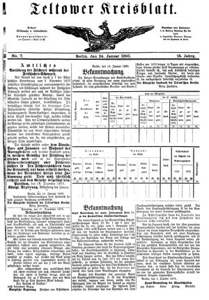 Teltower Kreisblatt vom 24.01.1880
