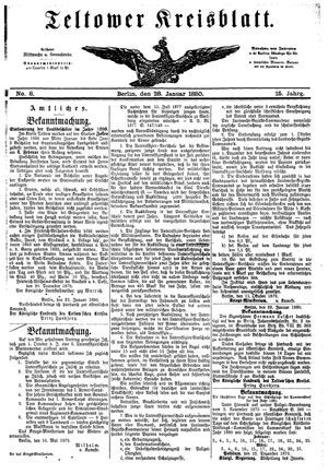 Teltower Kreisblatt vom 28.01.1880