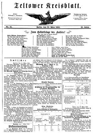 Teltower Kreisblatt vom 20.03.1880