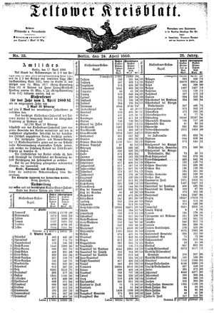 Teltower Kreisblatt vom 24.04.1880
