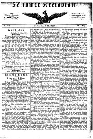 Teltower Kreisblatt vom 05.05.1880