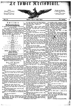 Teltower Kreisblatt on May 8, 1880