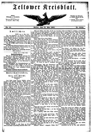 Teltower Kreisblatt vom 22.05.1880