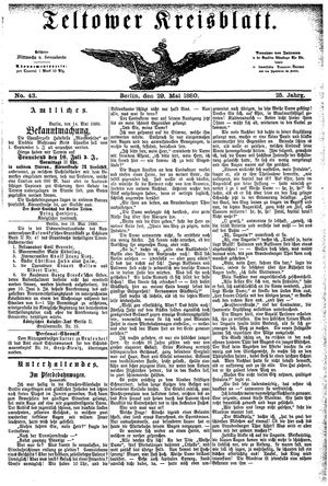 Teltower Kreisblatt vom 29.05.1880