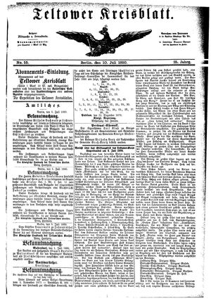 Teltower Kreisblatt vom 10.07.1880