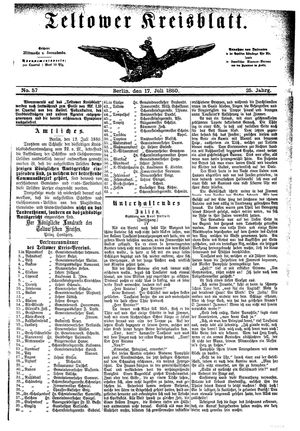 Teltower Kreisblatt vom 17.07.1880