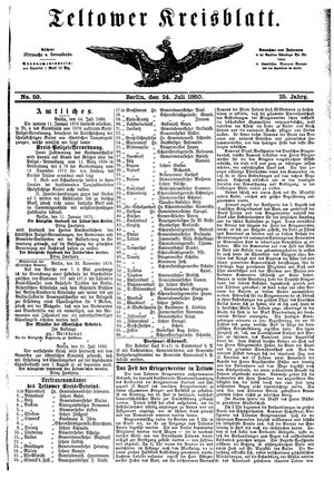 Teltower Kreisblatt vom 24.07.1880