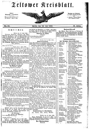 Teltower Kreisblatt vom 28.07.1880