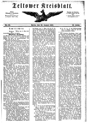 Teltower Kreisblatt vom 25.08.1880