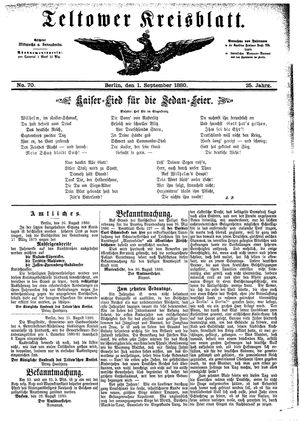 Teltower Kreisblatt on Sep 1, 1880