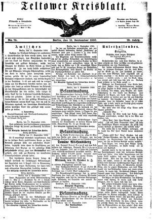 Teltower Kreisblatt vom 15.09.1880