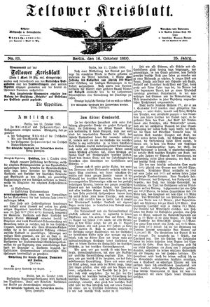 Teltower Kreisblatt vom 16.10.1880