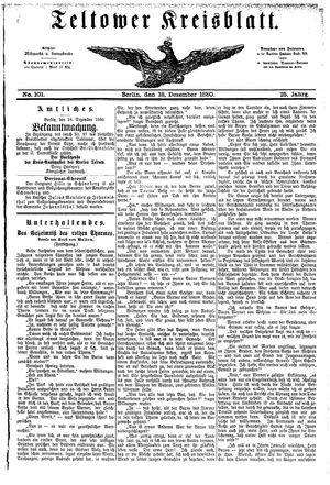 Teltower Kreisblatt vom 18.12.1880