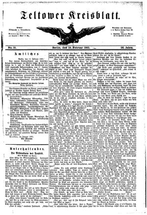 Teltower Kreisblatt vom 19.02.1881