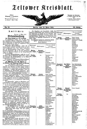 Teltower Kreisblatt vom 19.03.1881