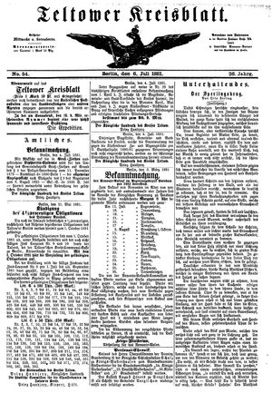 Teltower Kreisblatt vom 06.07.1881